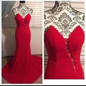 Red formal dress